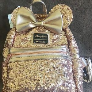 Rose Gold Disney backpack